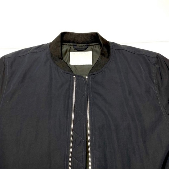 EVERLANE Filled Zip up Bomber Jacket in Black Size M NWOT - Picture 5 of 9